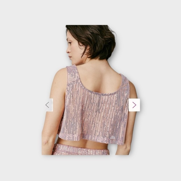FP X EastNWestLabel Sheer Sequin Boxy Cami - Picture 5 of 10